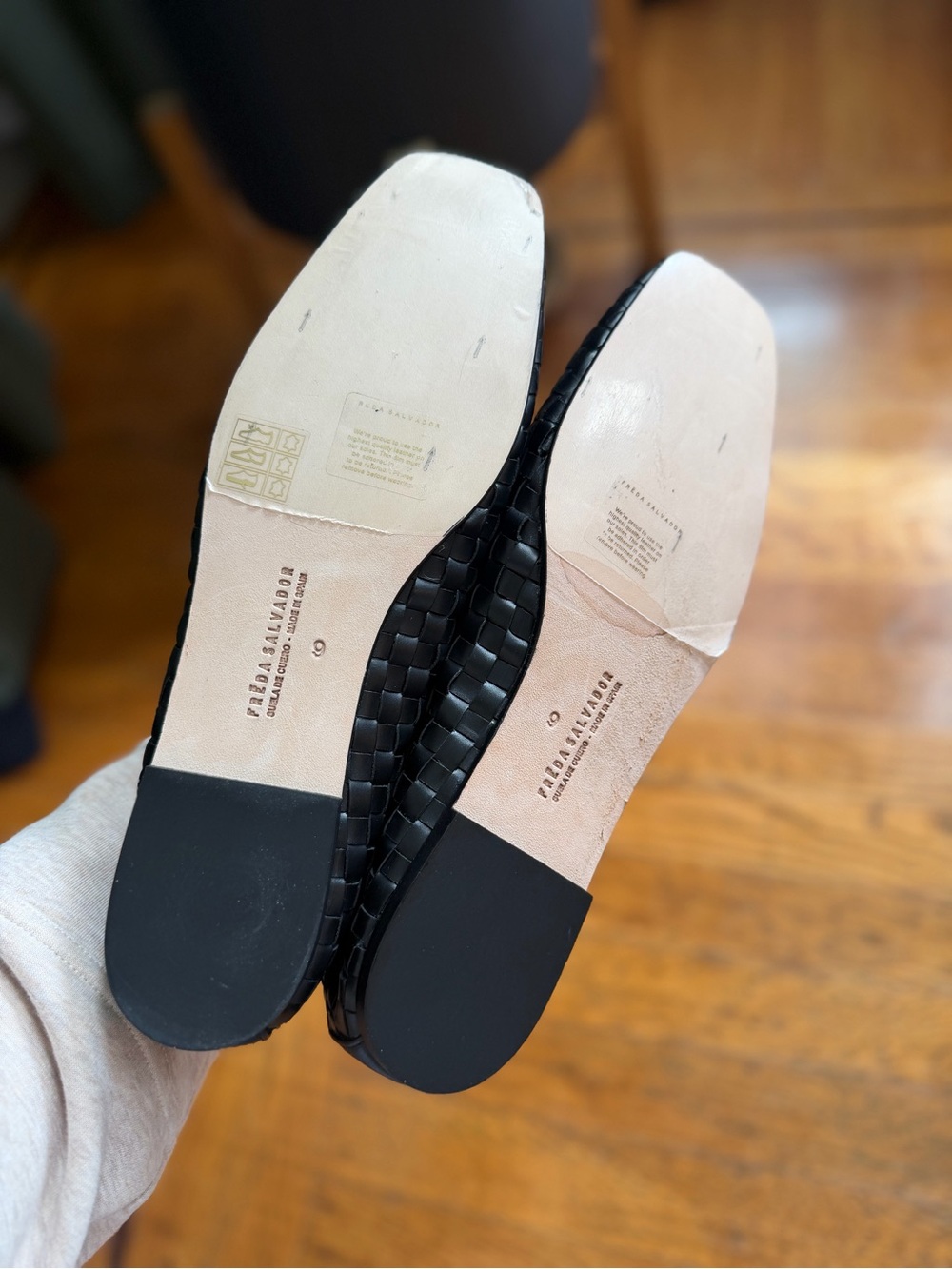FREDA SALVADOR Jada Square Toe Ballet Flats - Black - size 9 - Picture 4 of 6